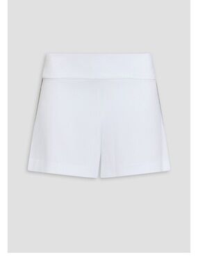 NWT Alice + Olivia Donald Satin-Crepe Shorts with Crystal Trim